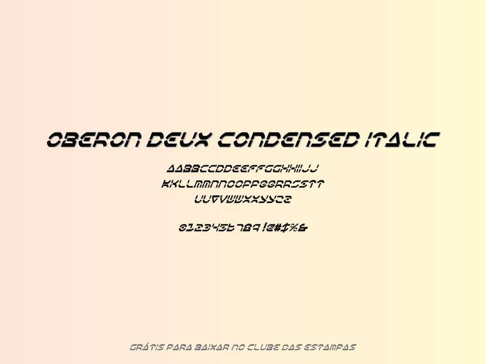 Fonte Oberon Deux Condensed Italic Grátis Para Baixar