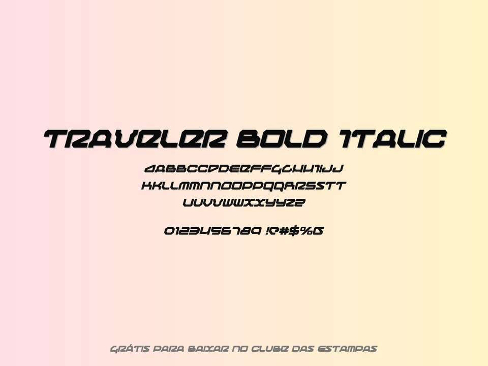 Fonte Traveler Bold Italic Grátis Para Baixar