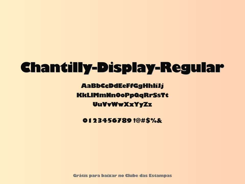 Fonte Chantilly Display Regular Grátis Para Baixar