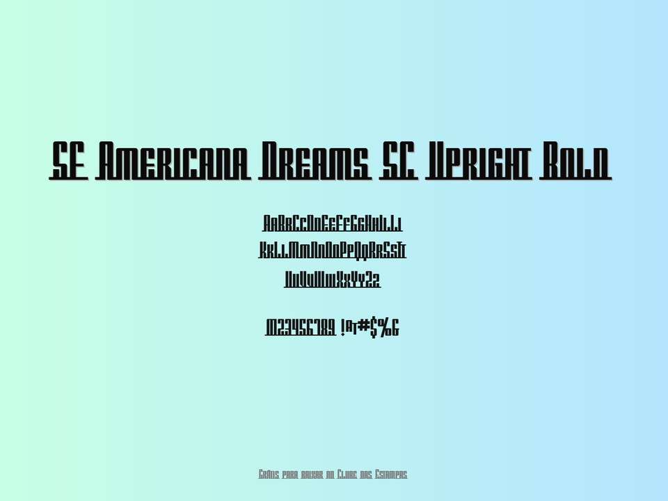 Fonte Sf Americana Dreams Sc Upright Bold Grátis Para Baixar
