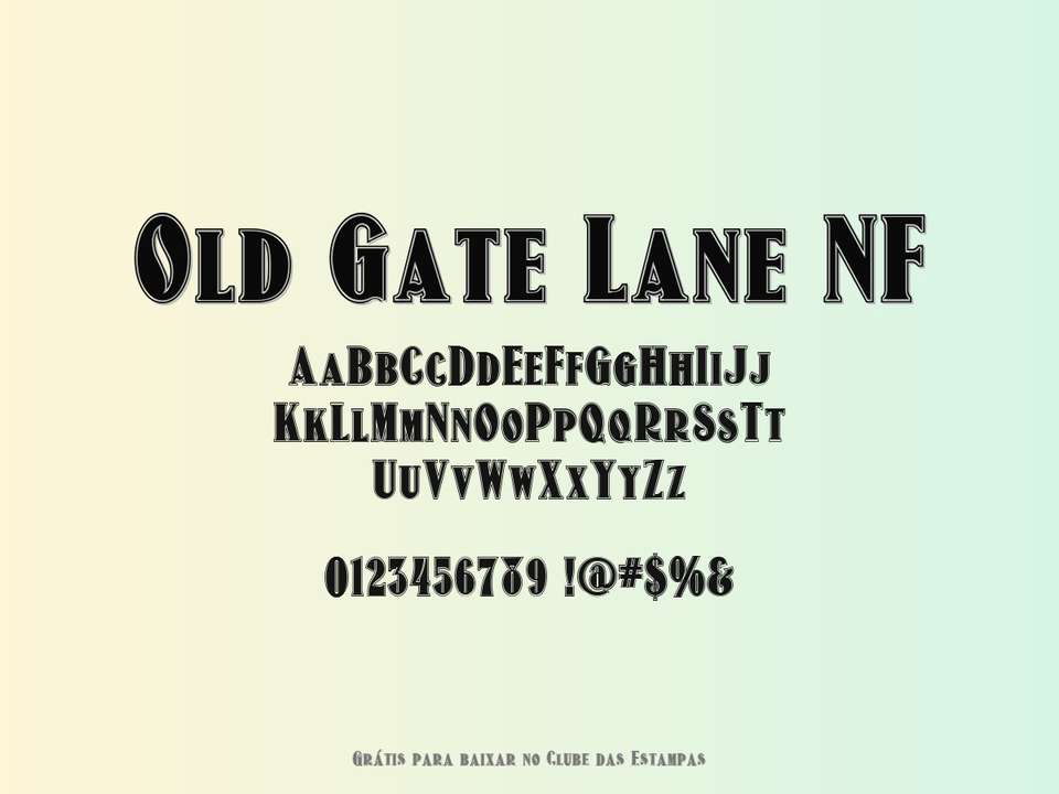 Fonte Old Gate Lane Nf Grátis Para Baixar