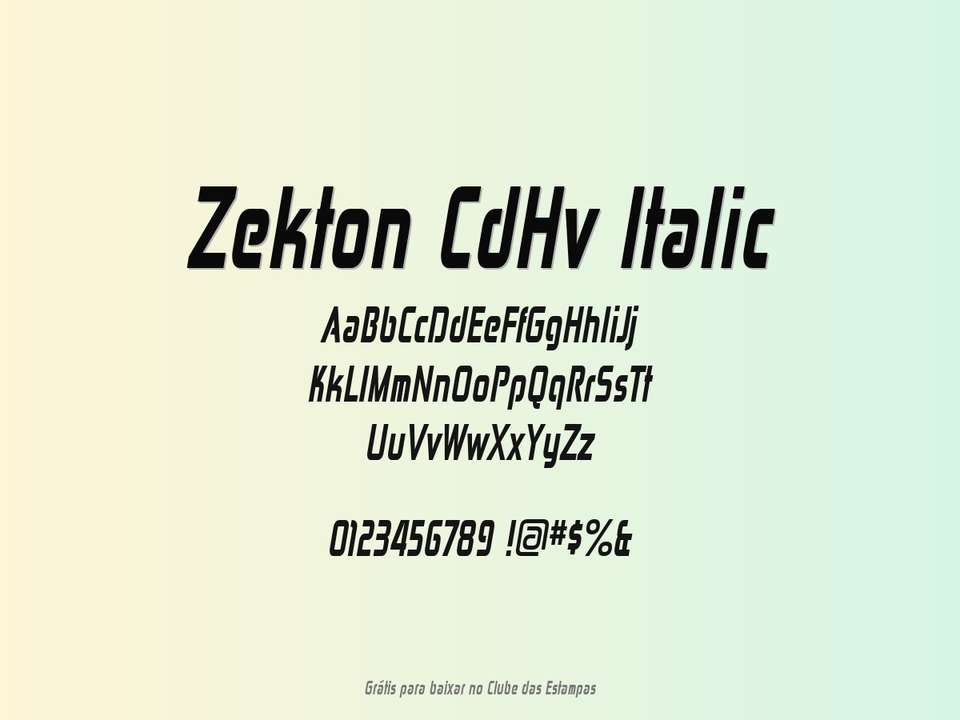 Fonte Zekton Cdhv Italic Grátis Para Baixar
