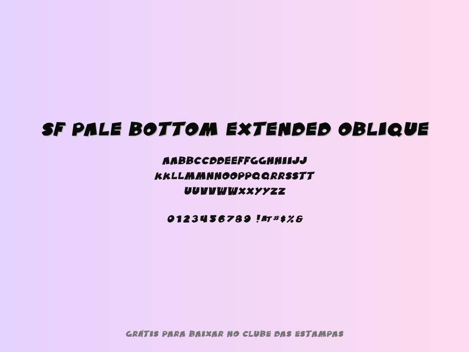 Fonte Sf Pale Bottom Extended Oblique Grátis Para Baixar
