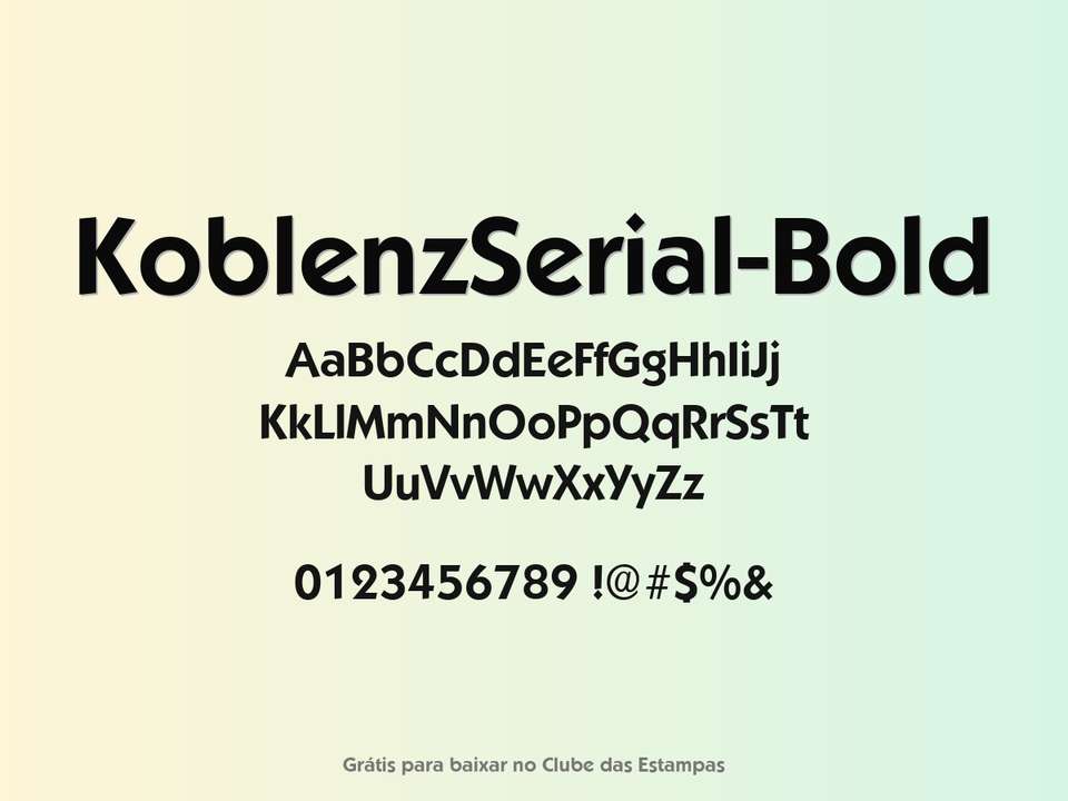 Fonte Koblenzserial Bold Grátis Para Baixar