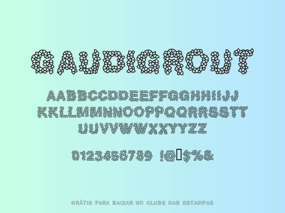 Fonte Gaudigrout Grátis Para Baixar