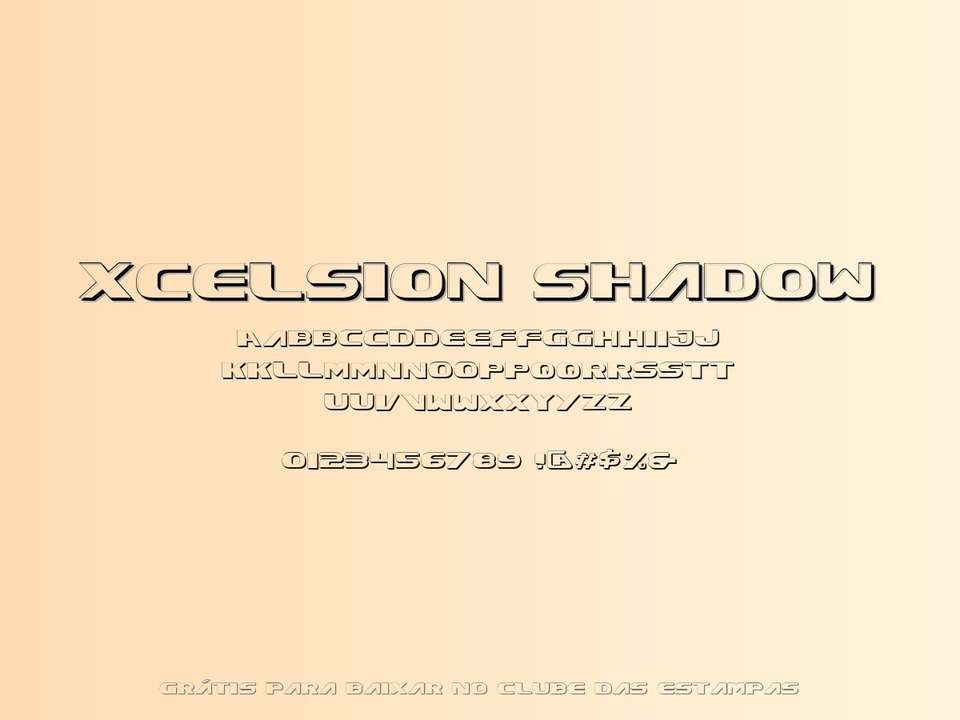 Fonte Xcelsion Shadow Grátis Para Baixar