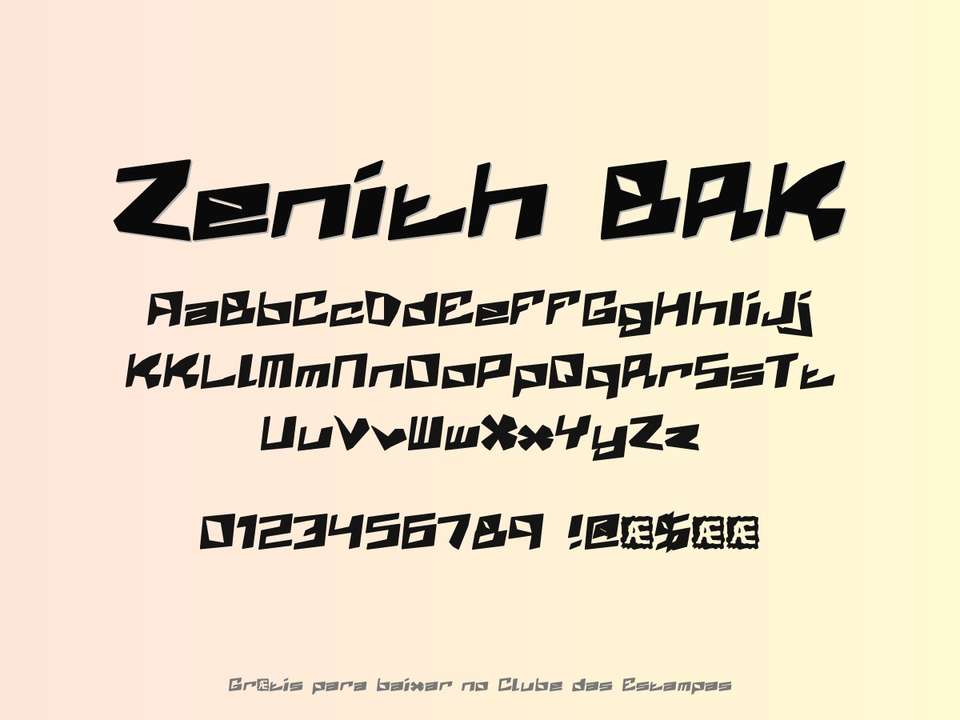 Fonte Zenith Brk Grátis Para Baixar