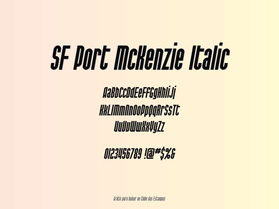 Fonte Sf Port Mckenzie Italic Grátis Para Baixar