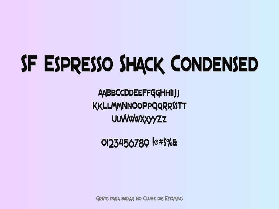 Fonte Sf Espresso Shack Condensed Grátis Para Baixar