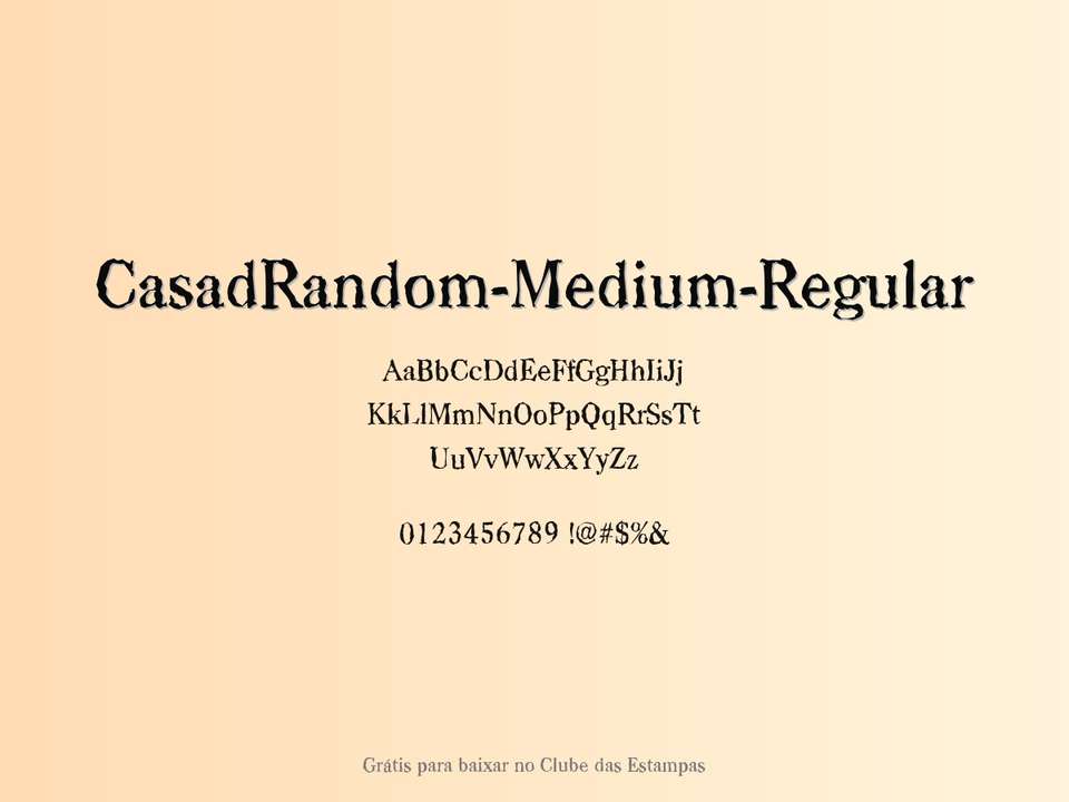 Fonte Casadrandom Medium Regular Grátis Para Baixar
