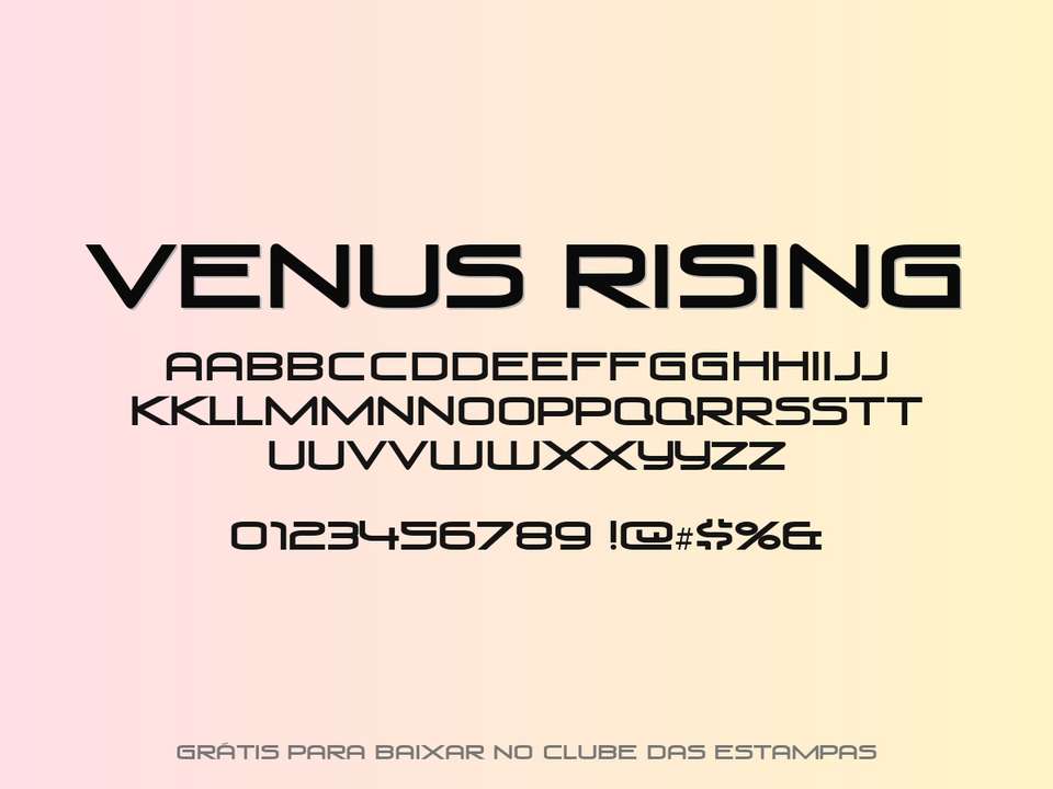 Fonte Venus Rising Grátis Para Baixar
