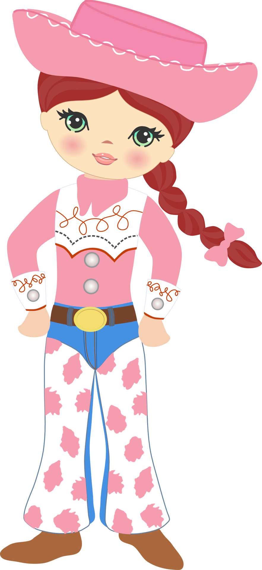 Cowgirl Em Traje Rosa Western Png Grátis Para Baixar