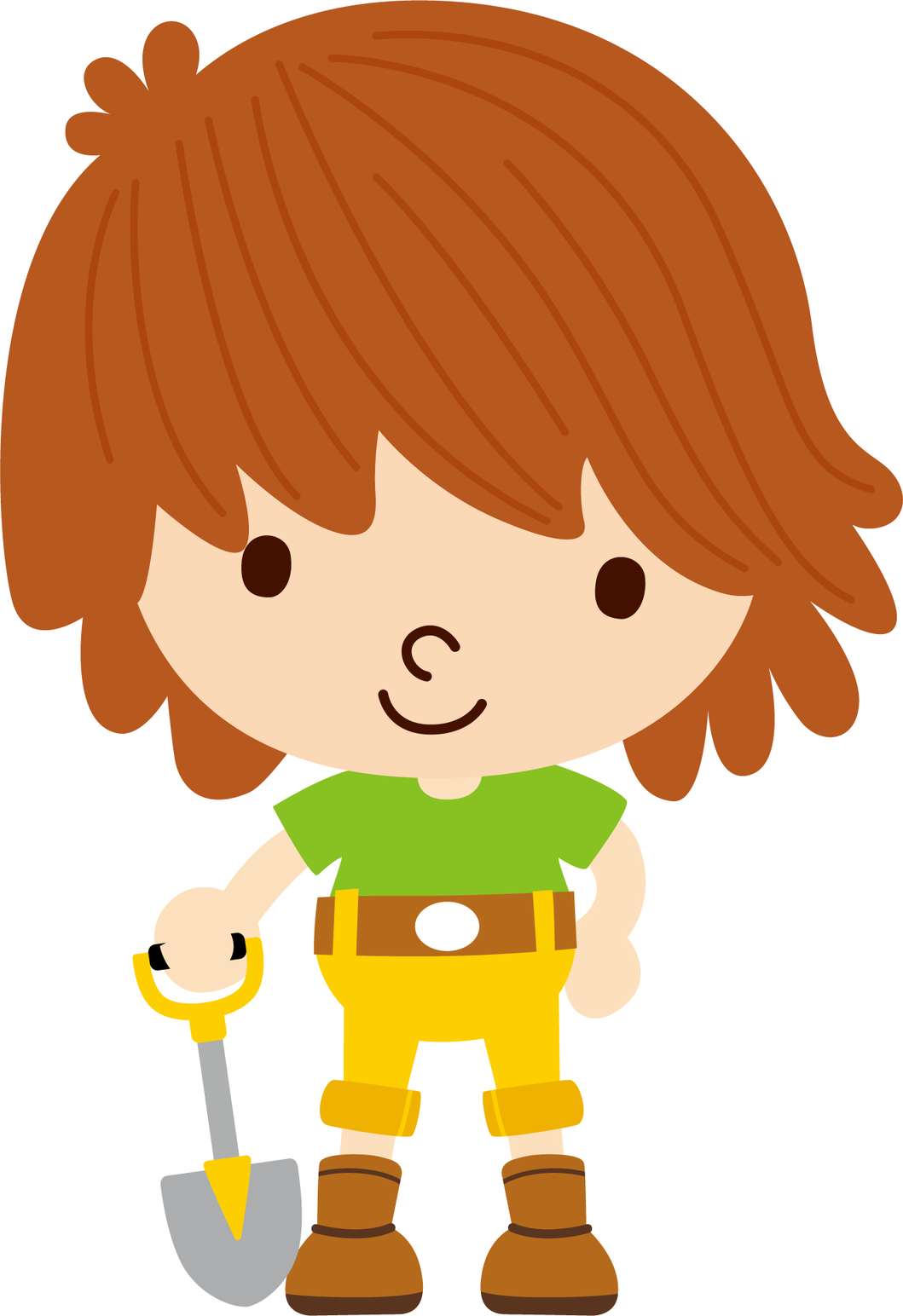 Menina Jardineira Com Pá Jardinagem Png Grátis Para Baixar