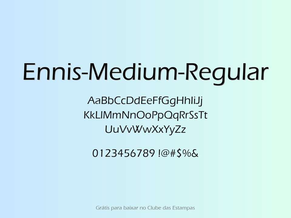 Fonte Ennis Medium Regular Grátis Para Baixar