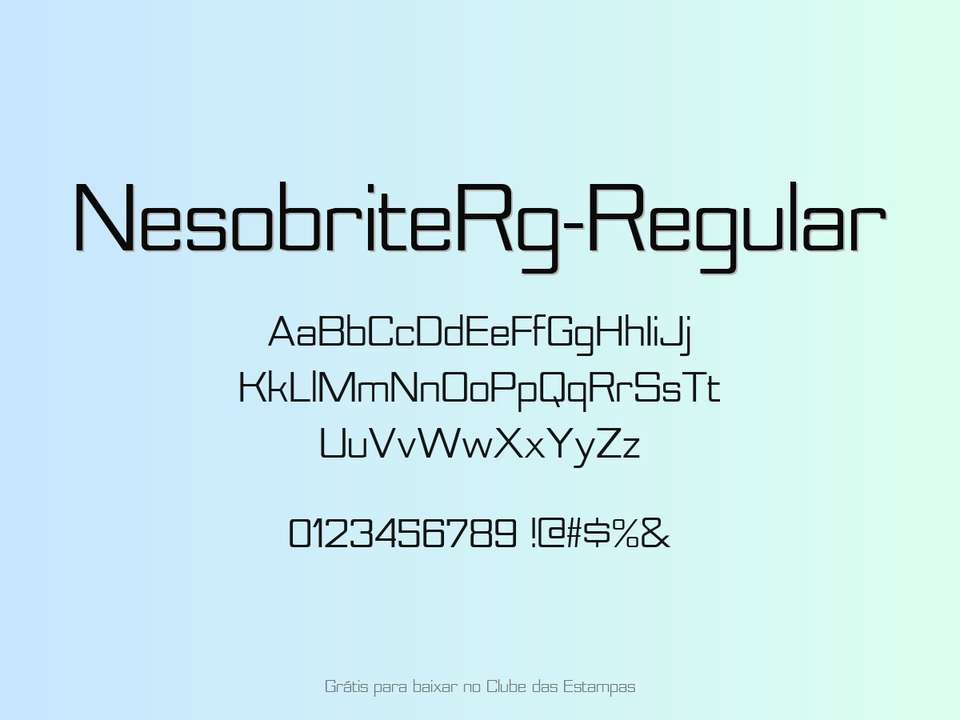 Fonte Nesobriterg Regular Grátis Para Baixar