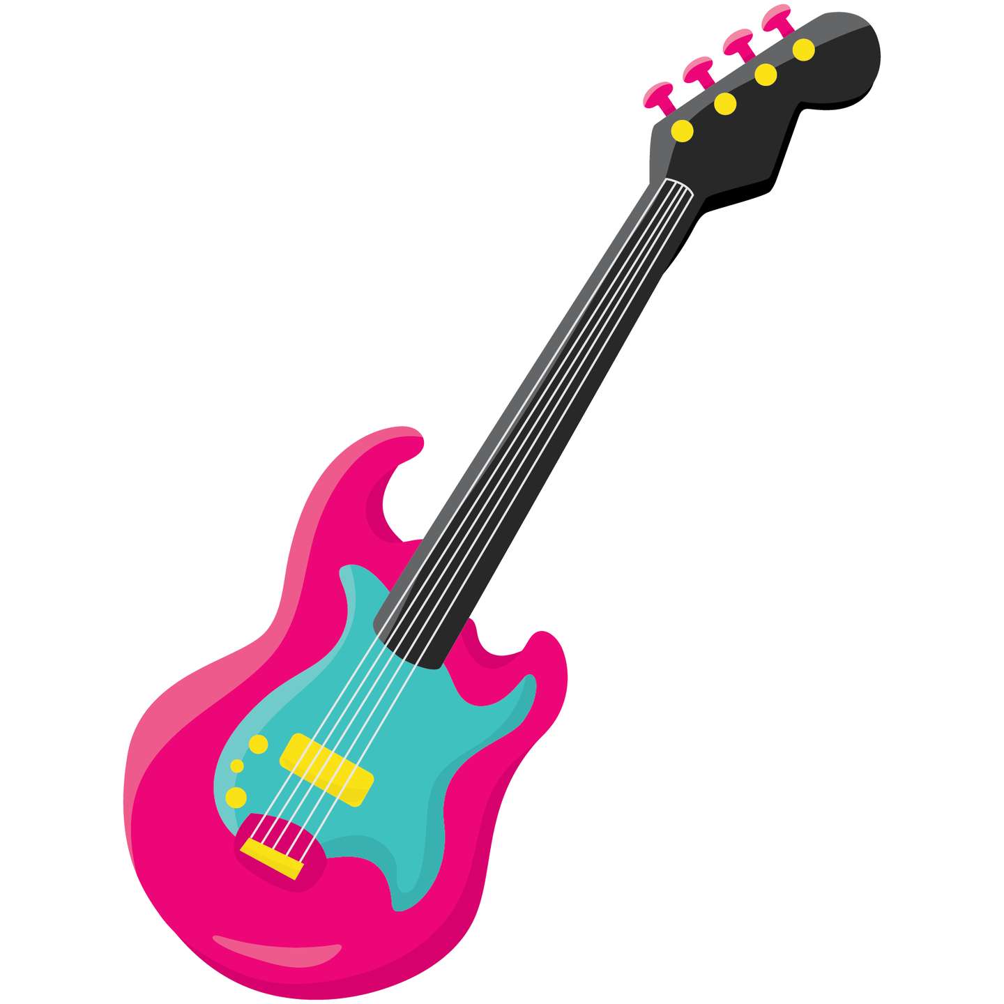 Guitarra Elétrica Rosa Turquesa Música Png Grátis Para Baixar