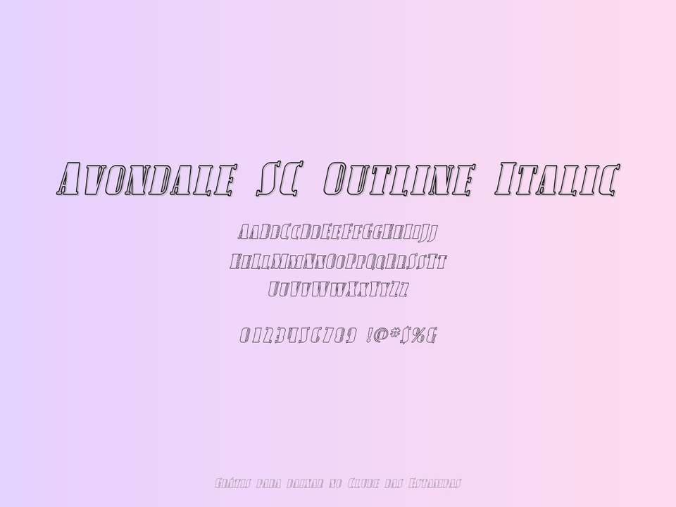 Fonte Avondale Sc Outline Italic Grátis Para Baixar