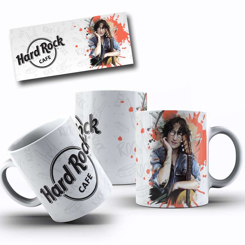 Arte Para Caneca Hard Rock Cafe Personagem Guitarra 6