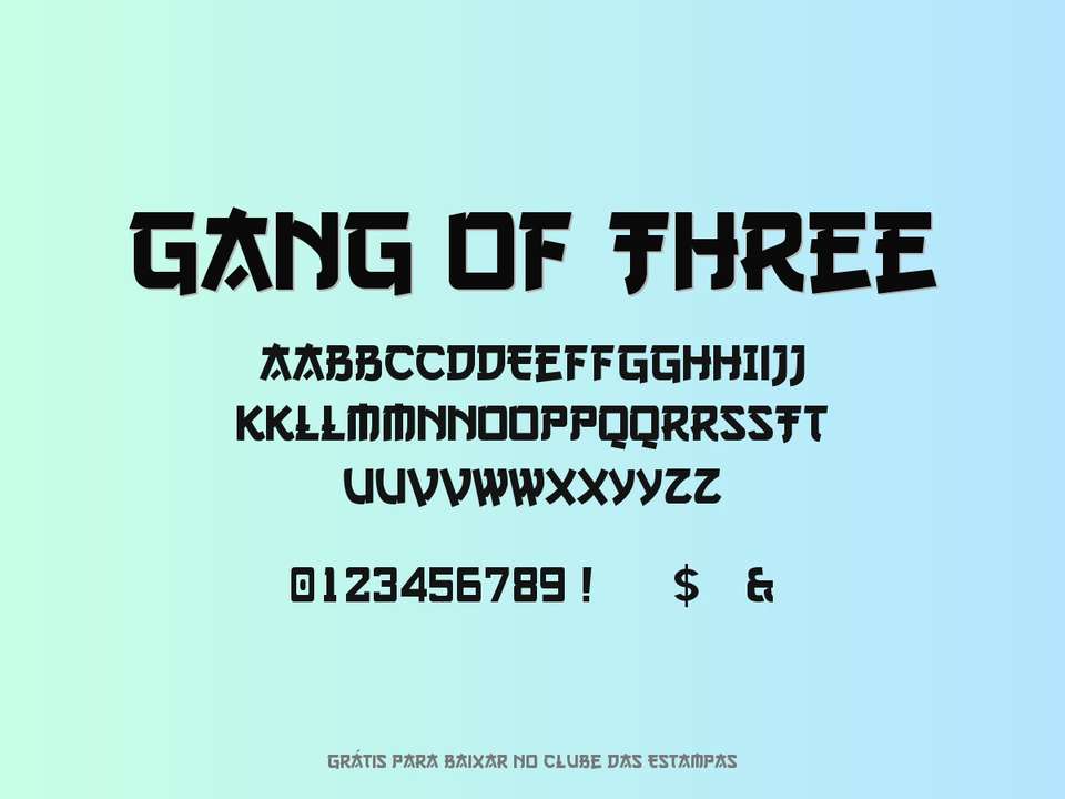 Fonte Gang Of Three Grátis Para Baixar