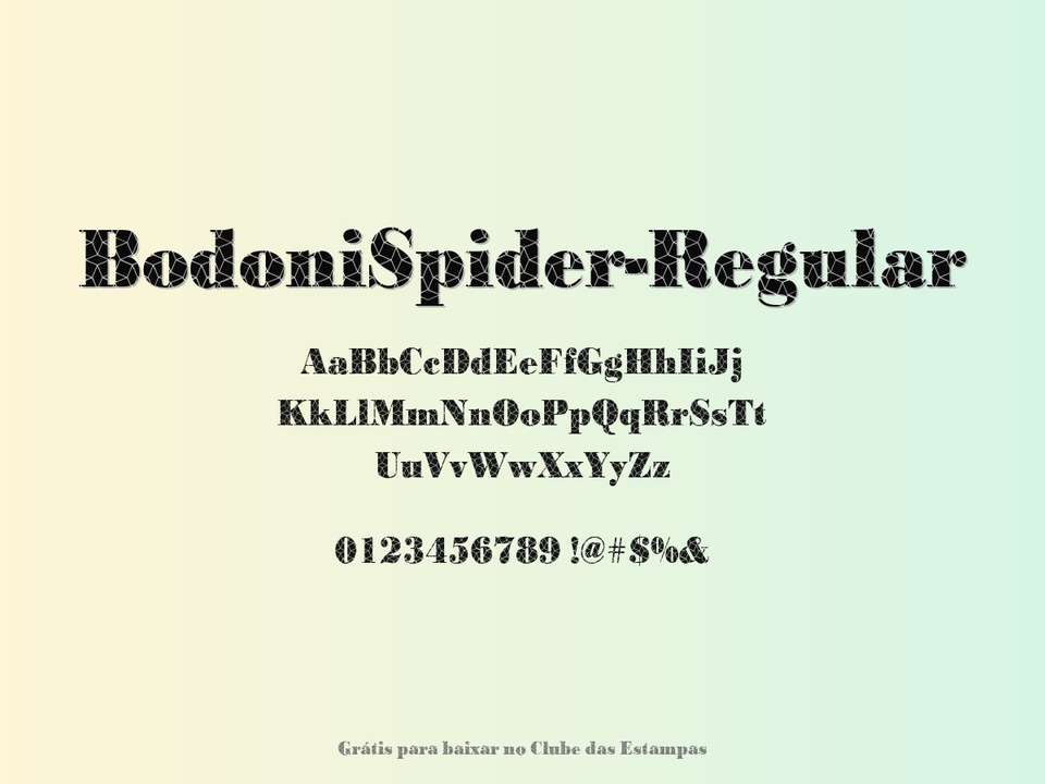 Fonte Bodonispider Regular Grátis Para Baixar