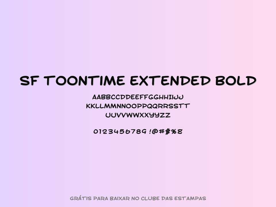Fonte Sf Toontime Extended Bold Grátis Para Baixar