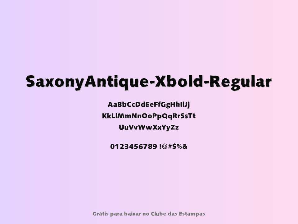 Fonte Saxonyantique Xbold Regular Grátis Para Baixar