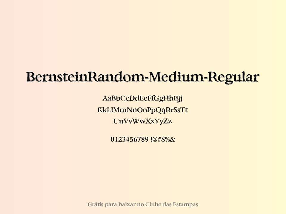 Fonte Bernsteinrandom Medium Regular Grátis Para Baixar