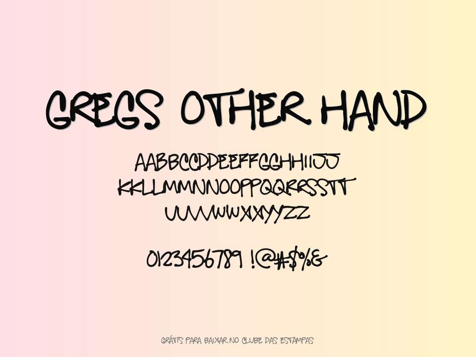 Fonte Gregs Other Hand Grátis Para Baixar