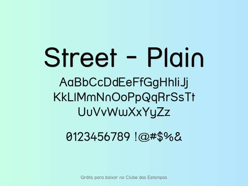Fonte Street Plain Grátis Para Baixar