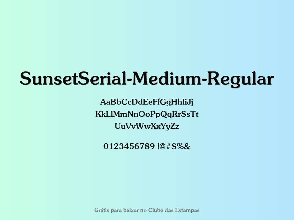 Fonte Sunsetserial Medium Regular Grátis Para Baixar
