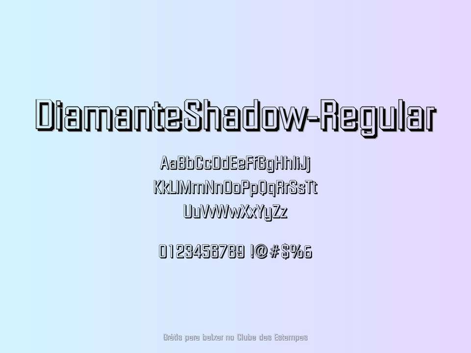 Fonte Diamanteshadow Regular Grátis Para Baixar