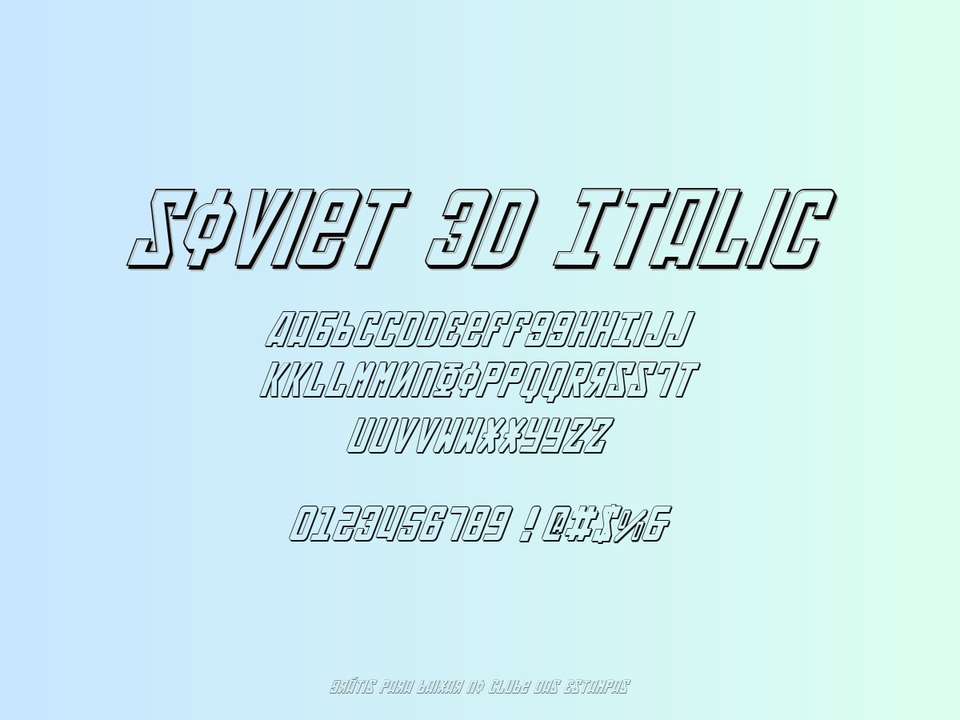 Fonte Soviet 3d Italic Grátis Para Baixar