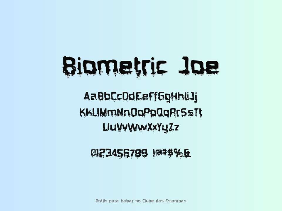 Fonte Biometric Joe Grátis Para Baixar
