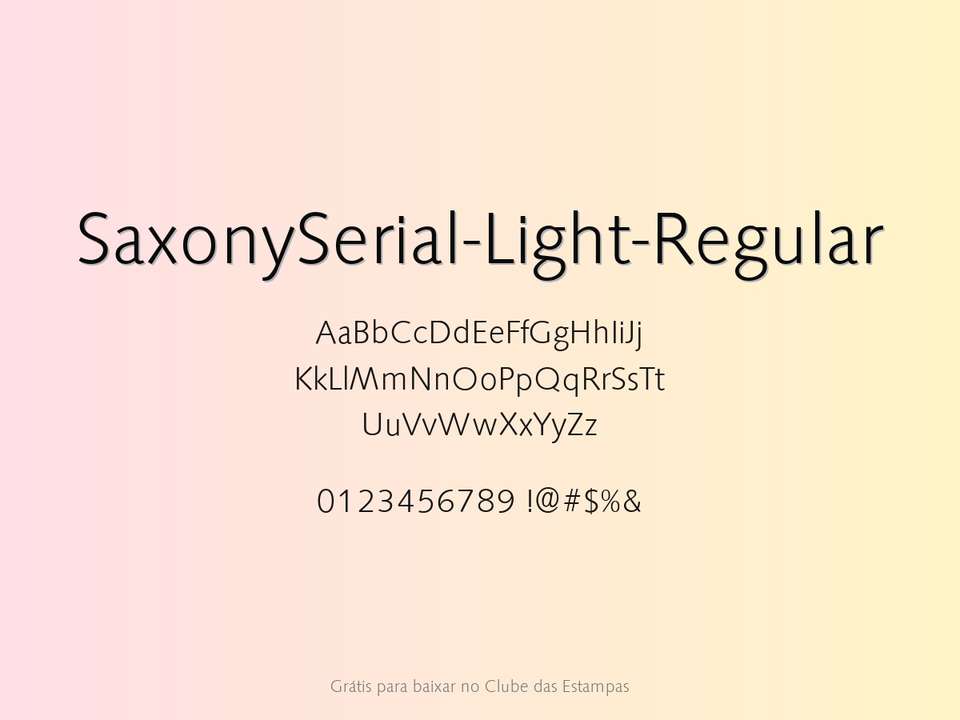 Fonte Saxonyserial Light Regular Grátis Para Baixar