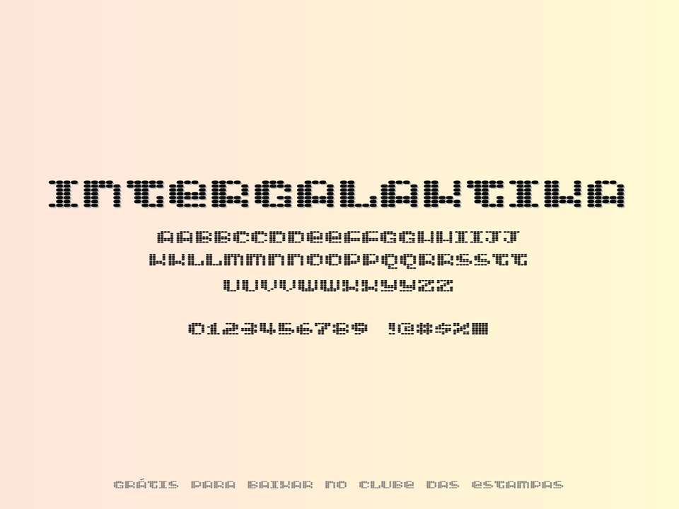Fonte Intergalaktika Grátis Para Baixar