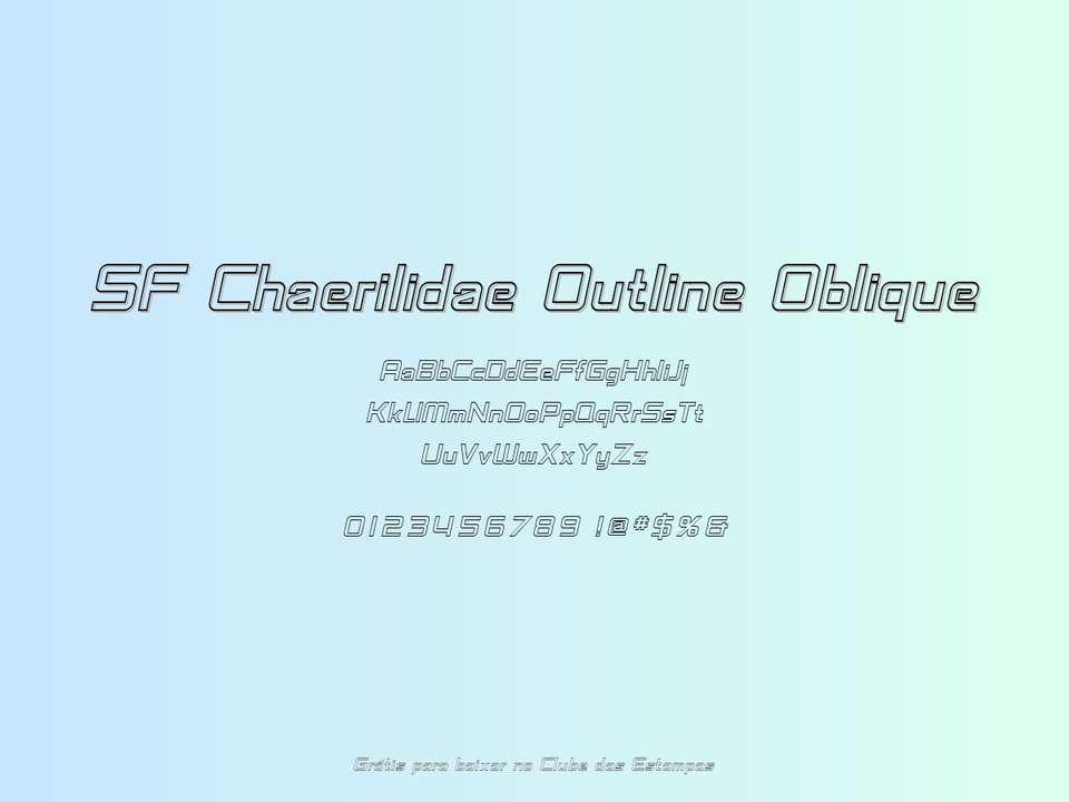 Fonte Sf Chaerilidae Outline Oblique Grátis Para Baixar
