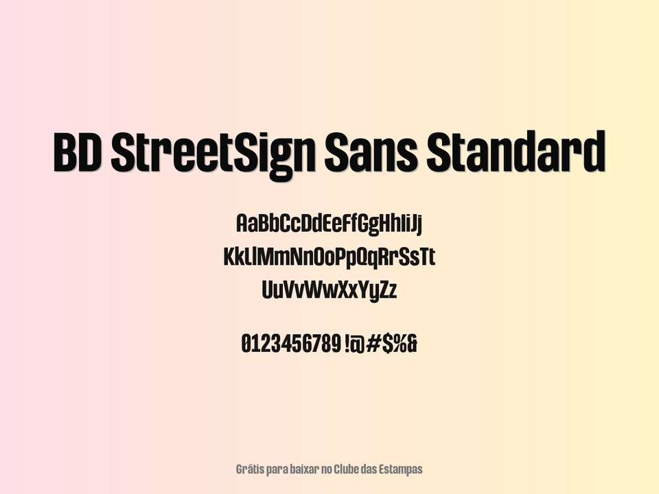 Fonte Bd Streetsign Sans Standard Grátis Para Baixar