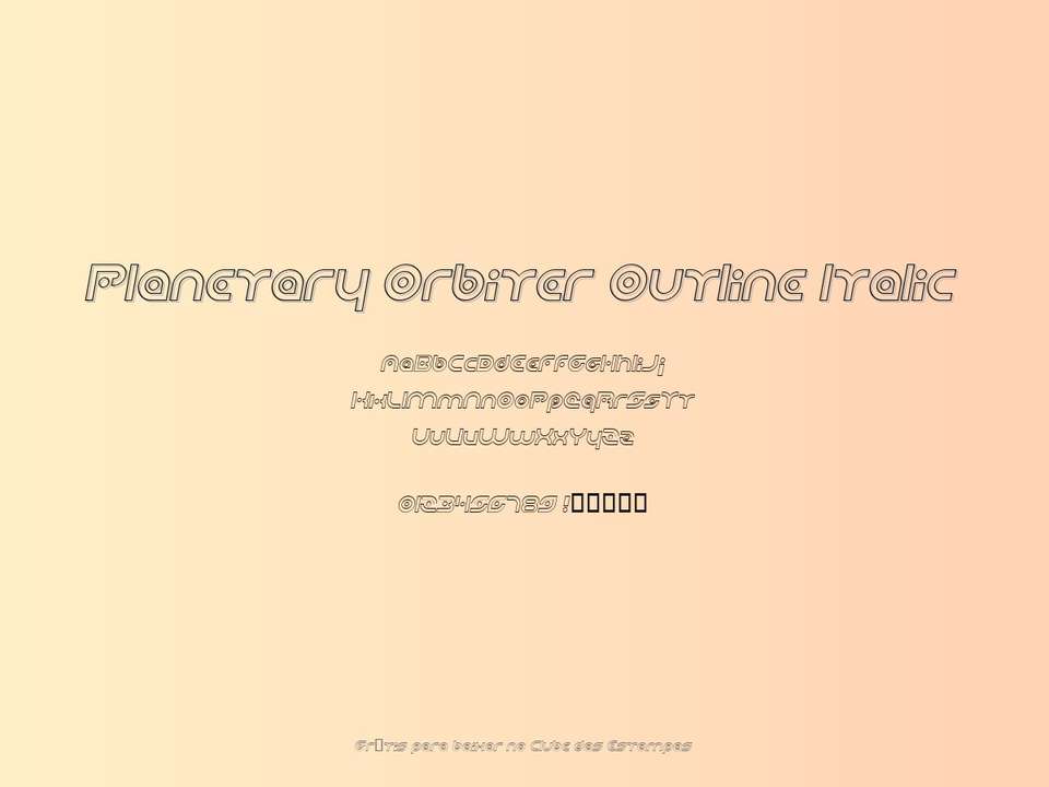 Fonte Planetary Orbiter Outline Italic Grátis Para Baixar