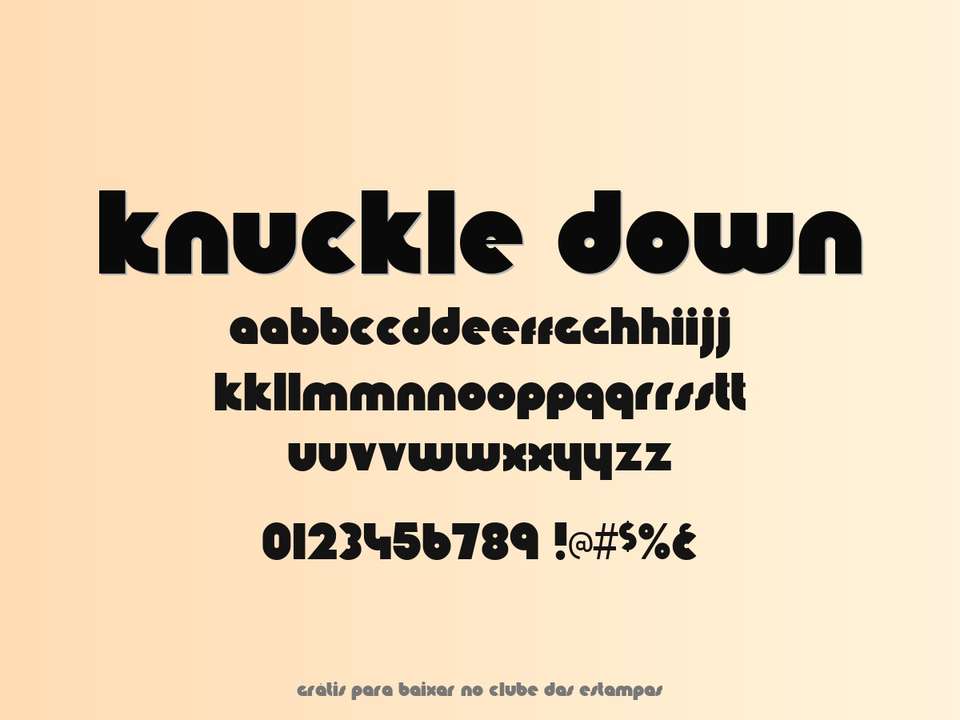 Fonte Knuckle Down Grátis Para Baixar