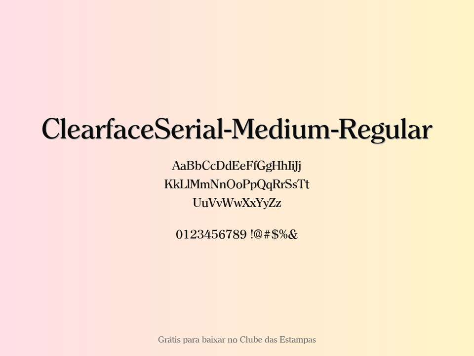 Fonte Clearfaceserial Medium Regular Grátis Para Baixar