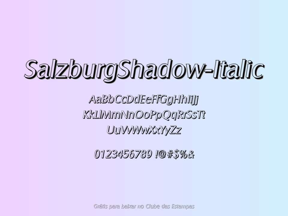 Fonte Salzburgshadow Italic Grátis Para Baixar