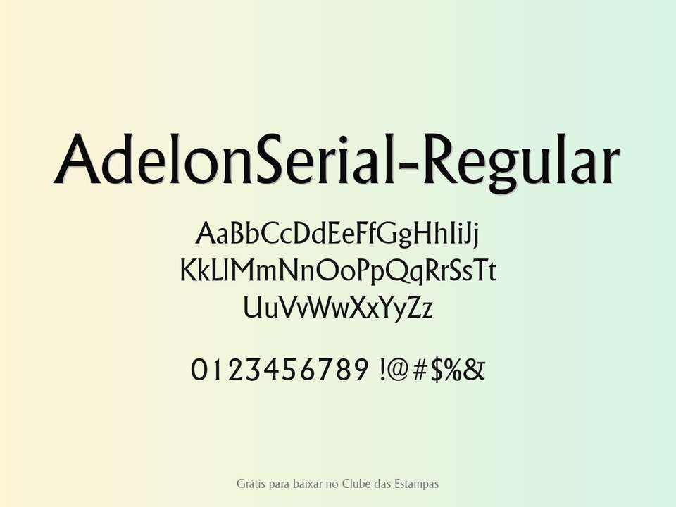 Fonte Adelonserial Regular Grátis Para Baixar