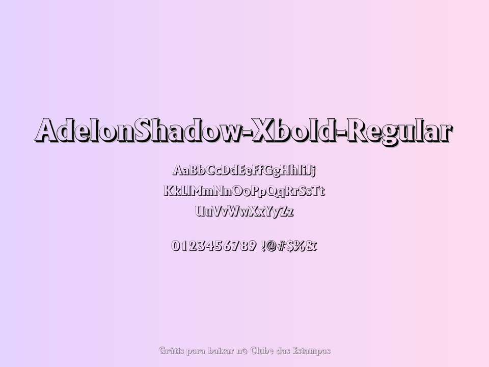 Fonte Adelonshadow Xbold Regular Grátis Para Baixar