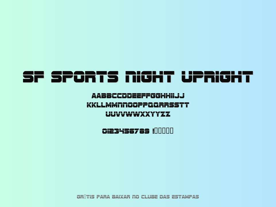 Fonte Sf Sports Night Upright Grátis Para Baixar