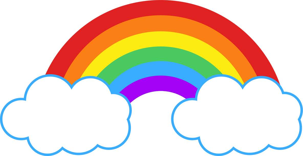 Arco Íris Colorido Com Nuvens Natureza Png Grátis Para Baixar
