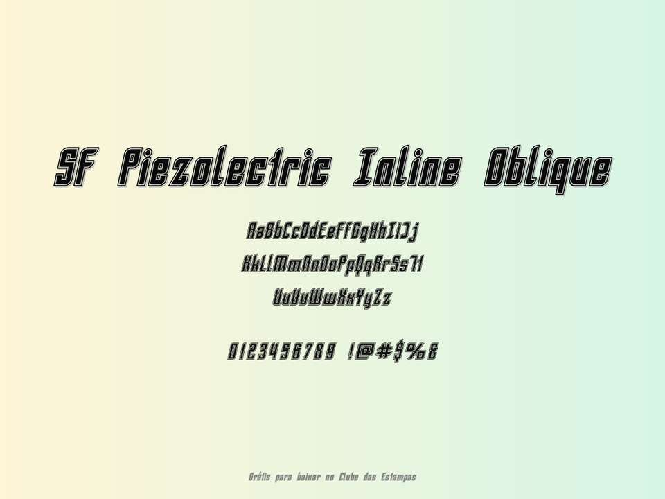 Fonte Sf Piezolectric Inline Oblique Grátis Para Baixar