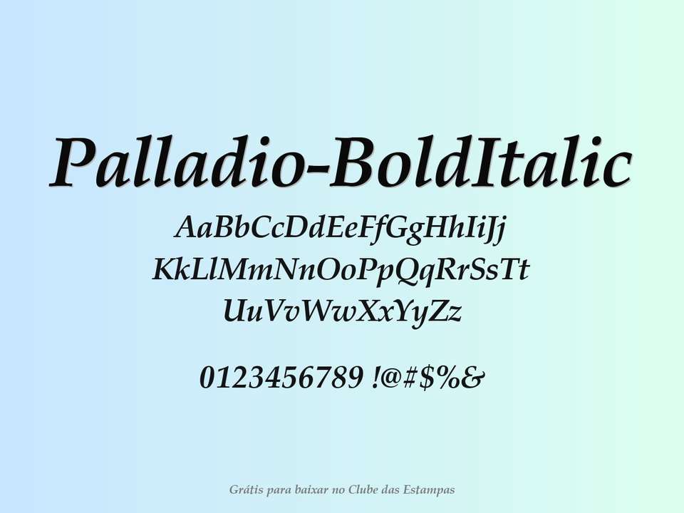Fonte Palladio Bolditalic Grátis Para Baixar