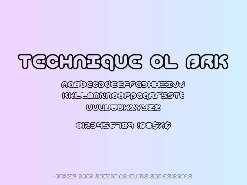 Fonte Technique Ol Brk Grátis Para Baixar