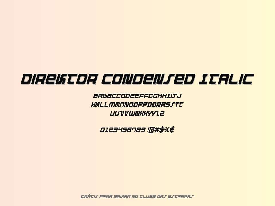 Fonte Direktor Condensed Italic Grátis Para Baixar