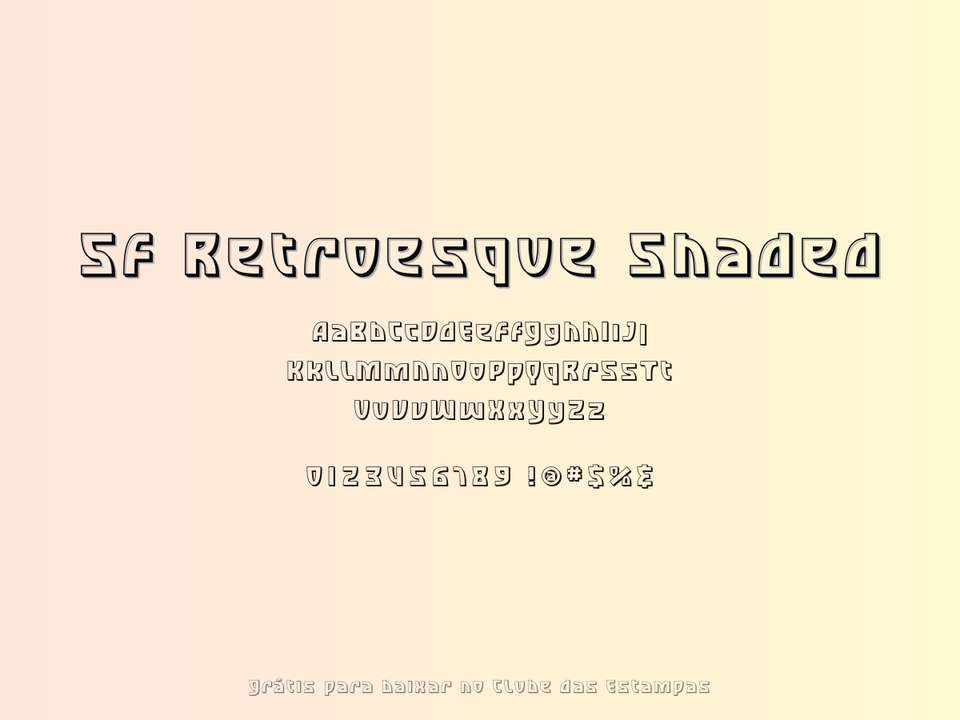 Fonte Sf Retroesque Shaded Grátis Para Baixar
